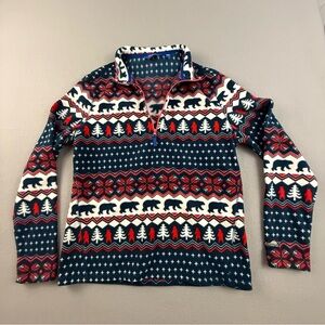 Chubbies Sweater Men's Small Pull Over Long Sleeve Fleece Bear Tree Holiday